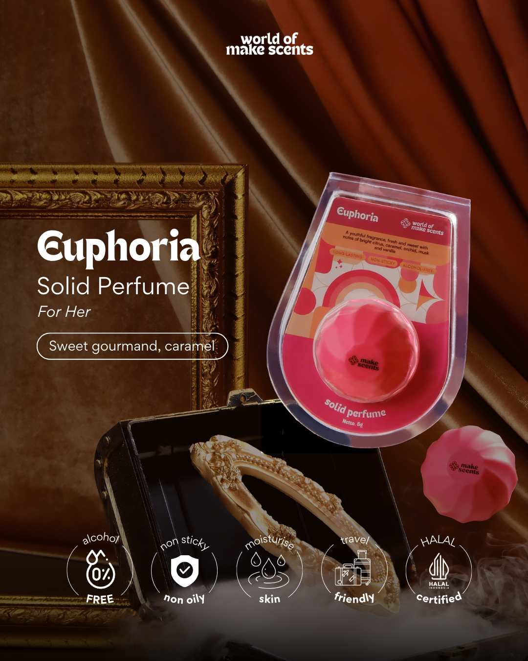 Euphoria Solid Perfume + Pink Crocy Case