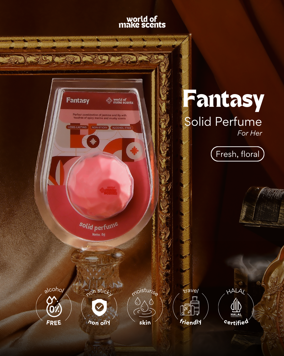 Fantasy Solid Perfume + Pink Crocy Case