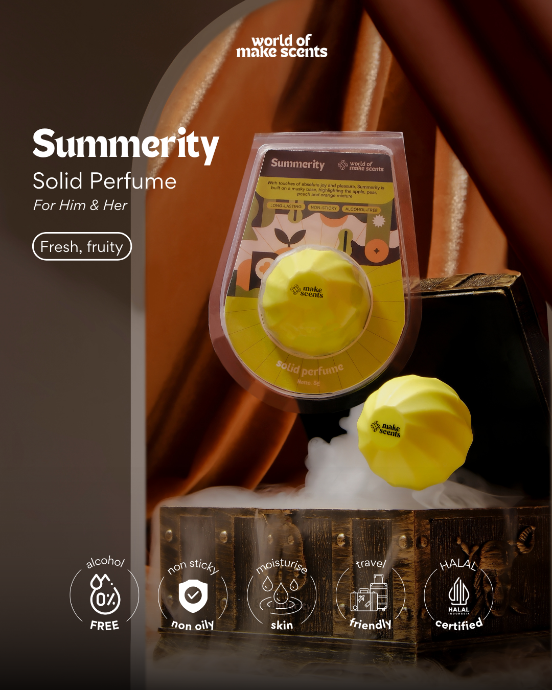Summerity Solid Perfume + Blue Crocy Case