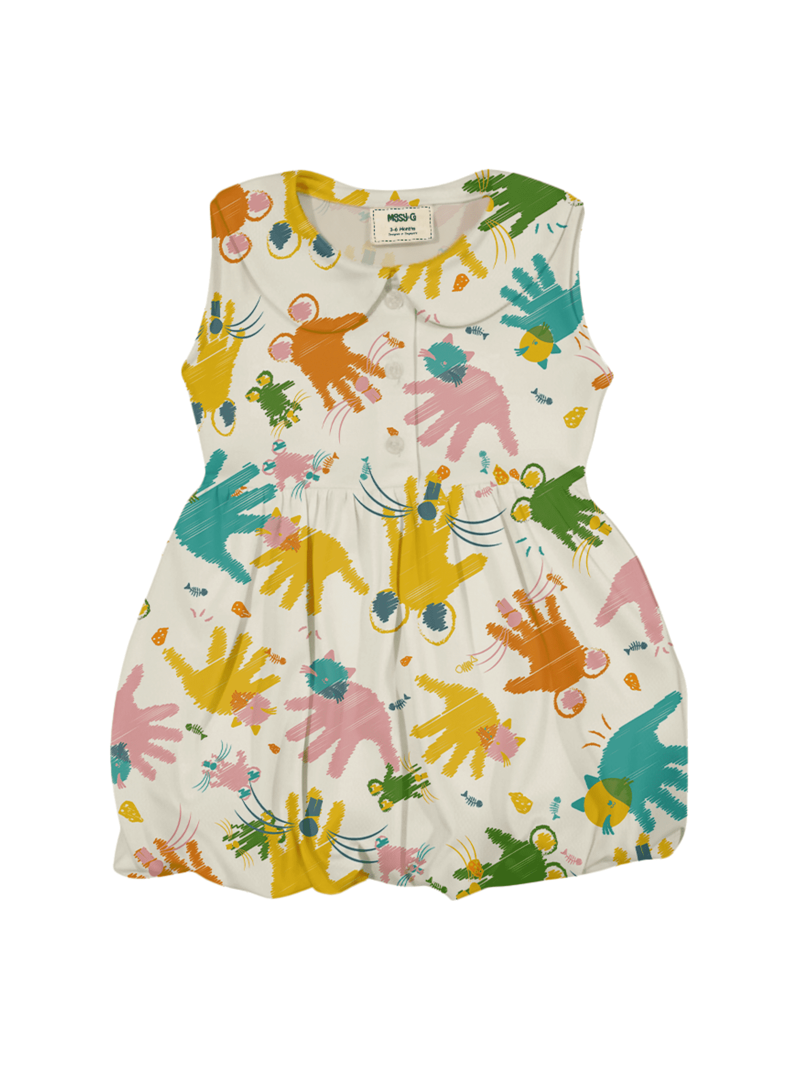 Handprints Aira Balloon Dress