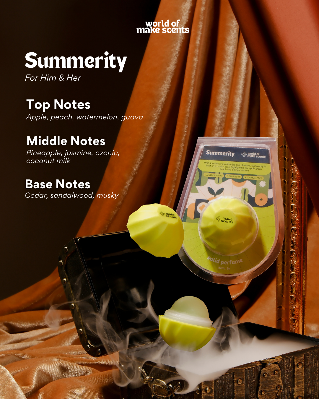 Summerity Solid Perfume + Blue Crocy Case