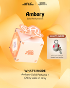 Ambery Solid Perfume + Grey Crocy Case