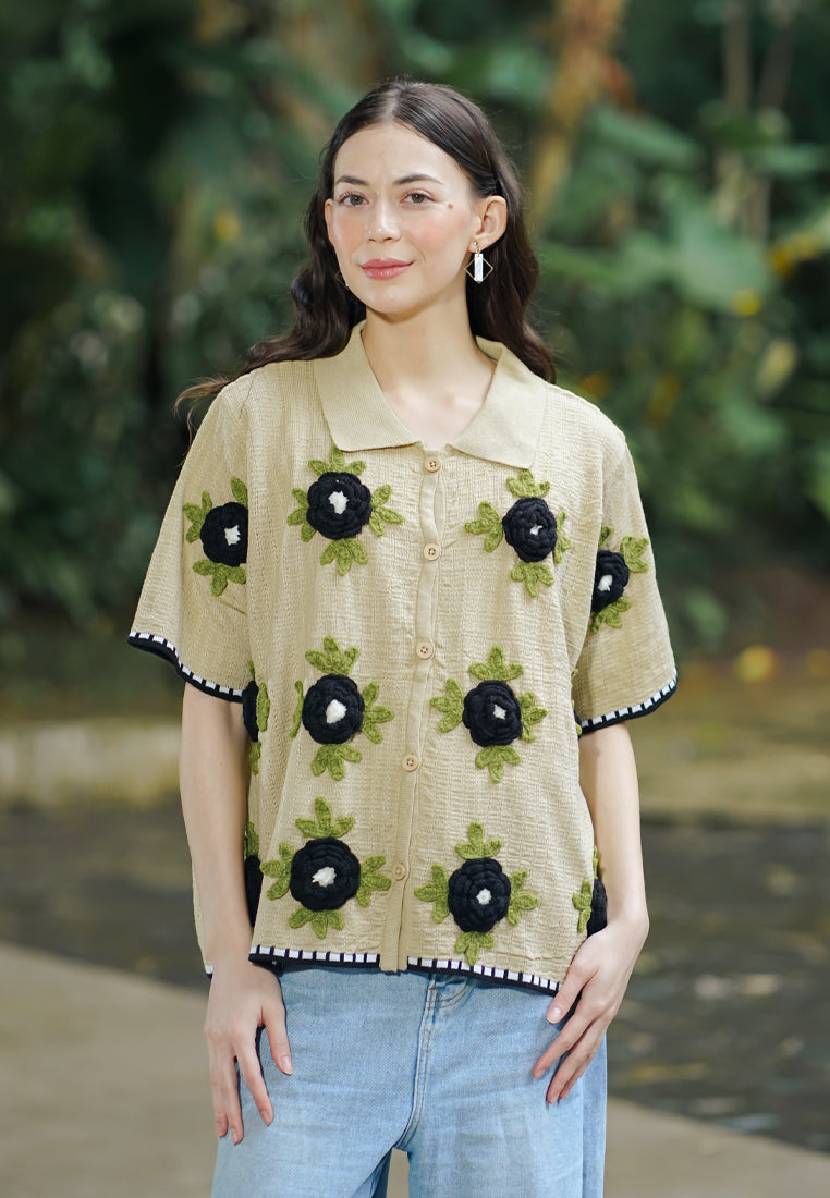 Nostalgia 3D Knit - Semi Cropped Short Sleeve