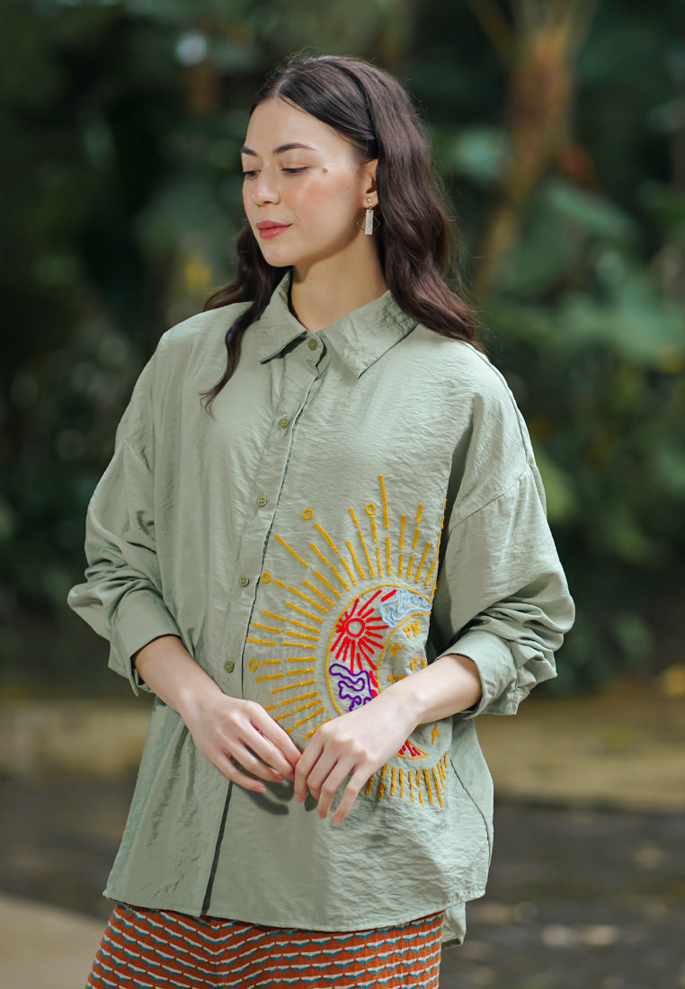 Phoenix Embroidery Shirt