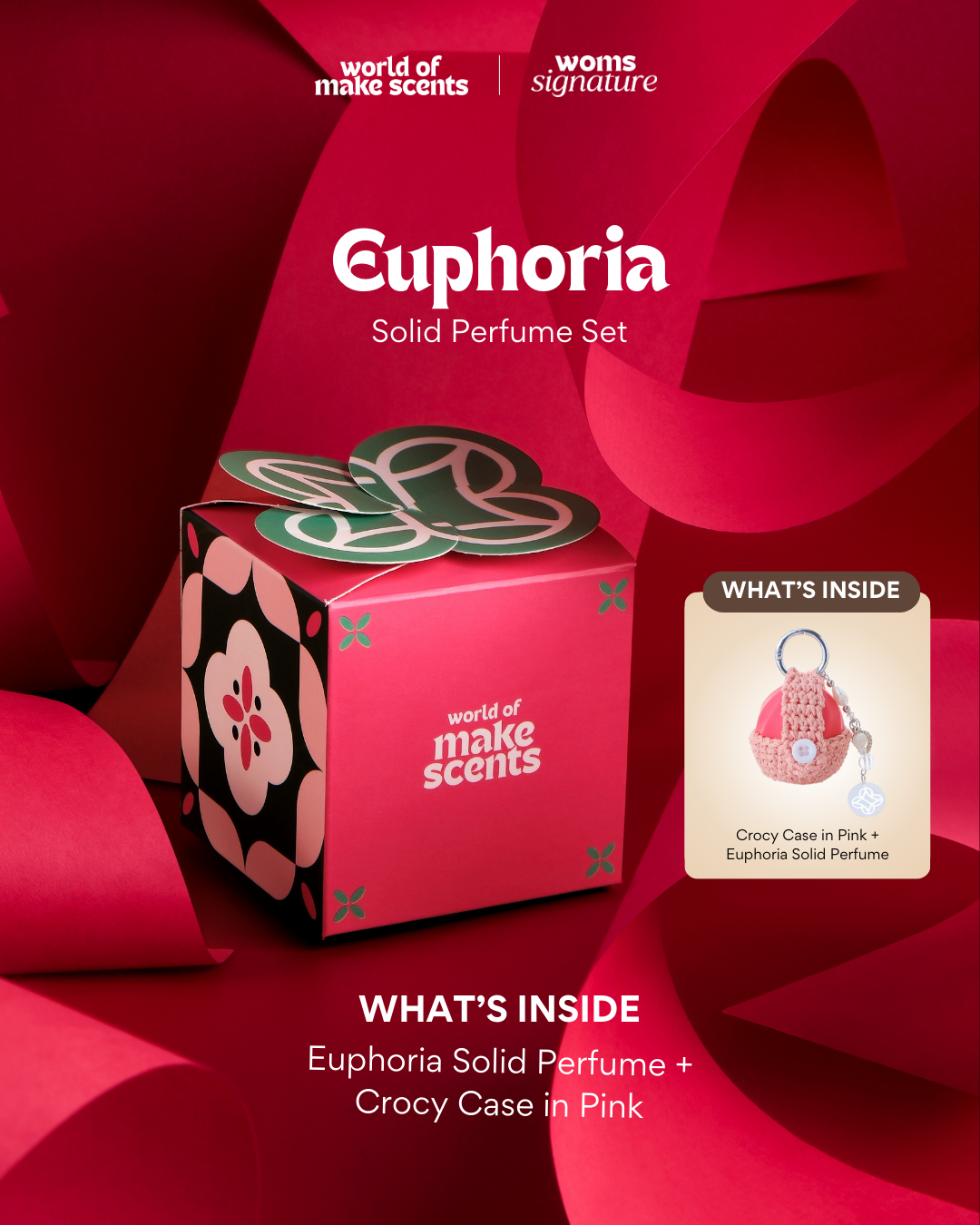 Euphoria Solid Perfume + Pink Crocy Case