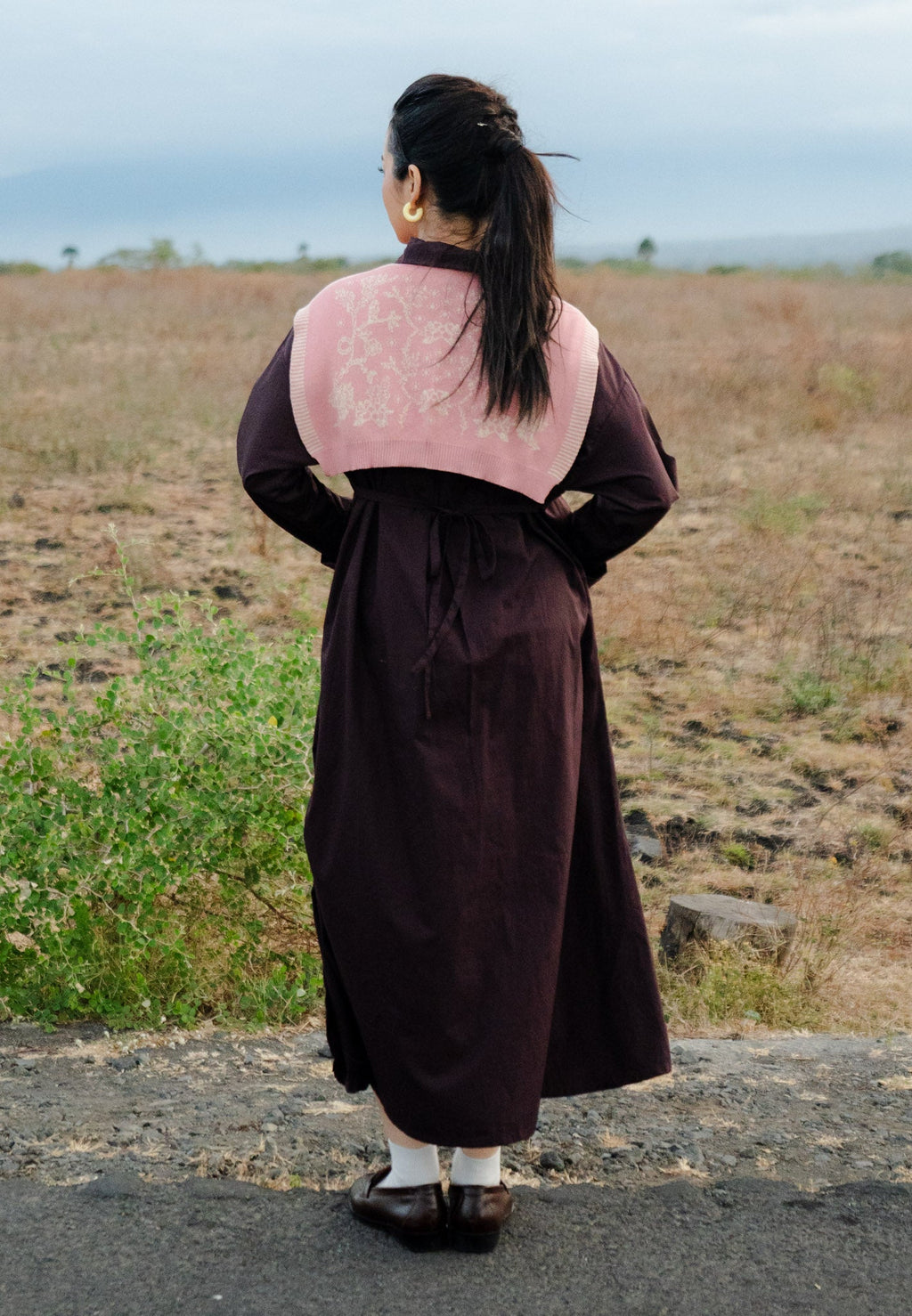 Origin Knit Shawl Dress