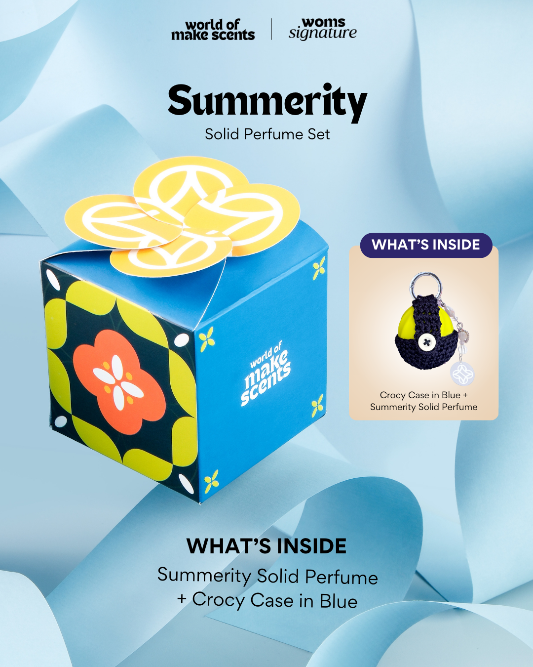 Summerity Solid Perfume + Blue Crocy Case