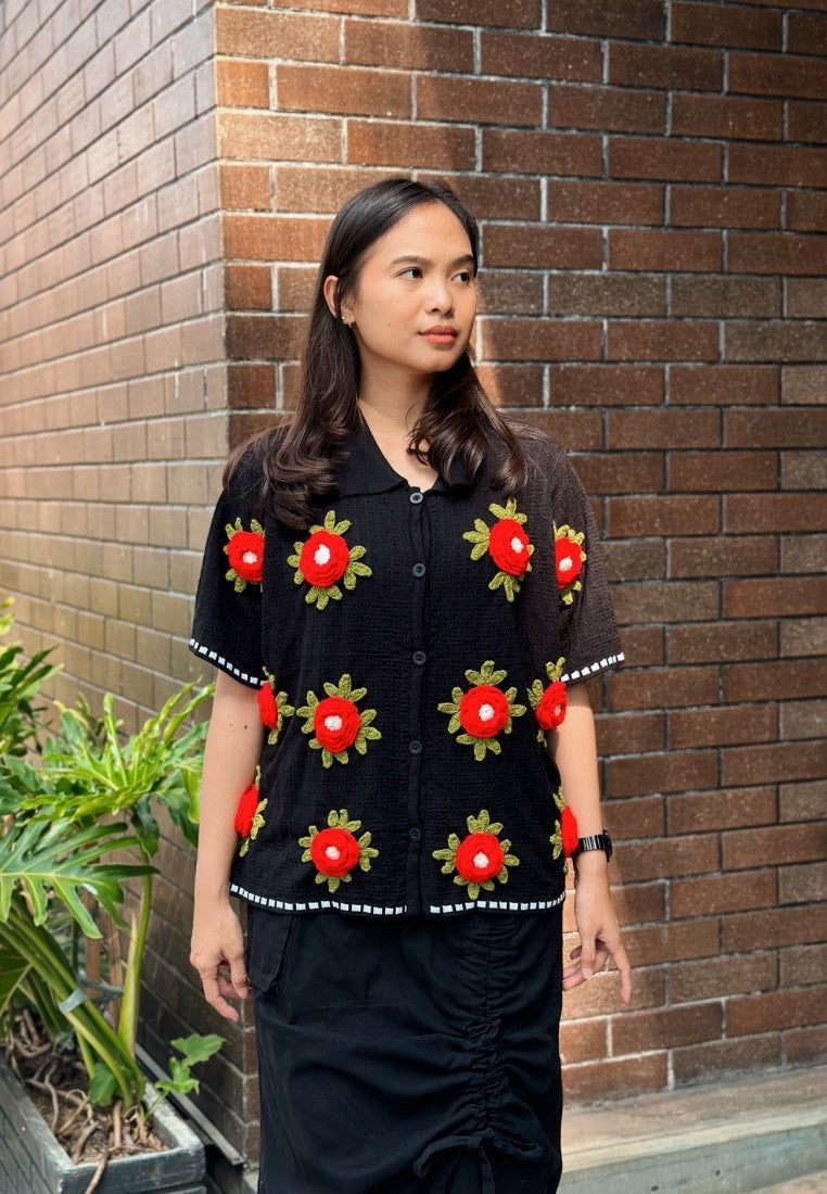 Nostalgia 3D Knit - Semi Cropped Short Sleeve