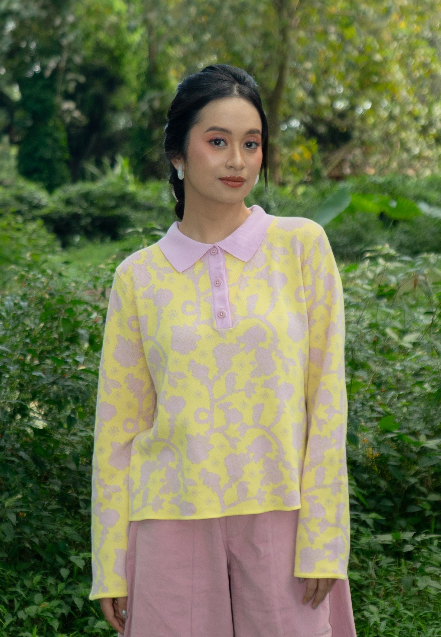 Velma Jalak Knit Polo Long Sleeve