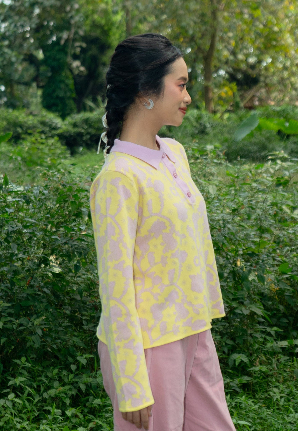 Velma Jalak Knit Polo Long Sleeve