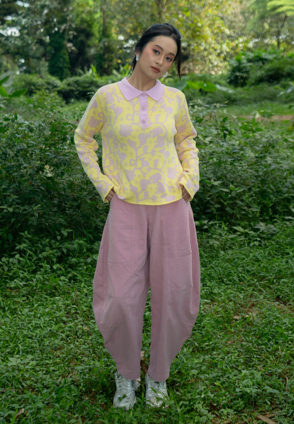 Velma Jalak Knit Polo Long Sleeve